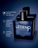 Cleo Beauty Legend Eau de Parfum for Him bottle, showcasing luxurious long-lasting men's fragrance