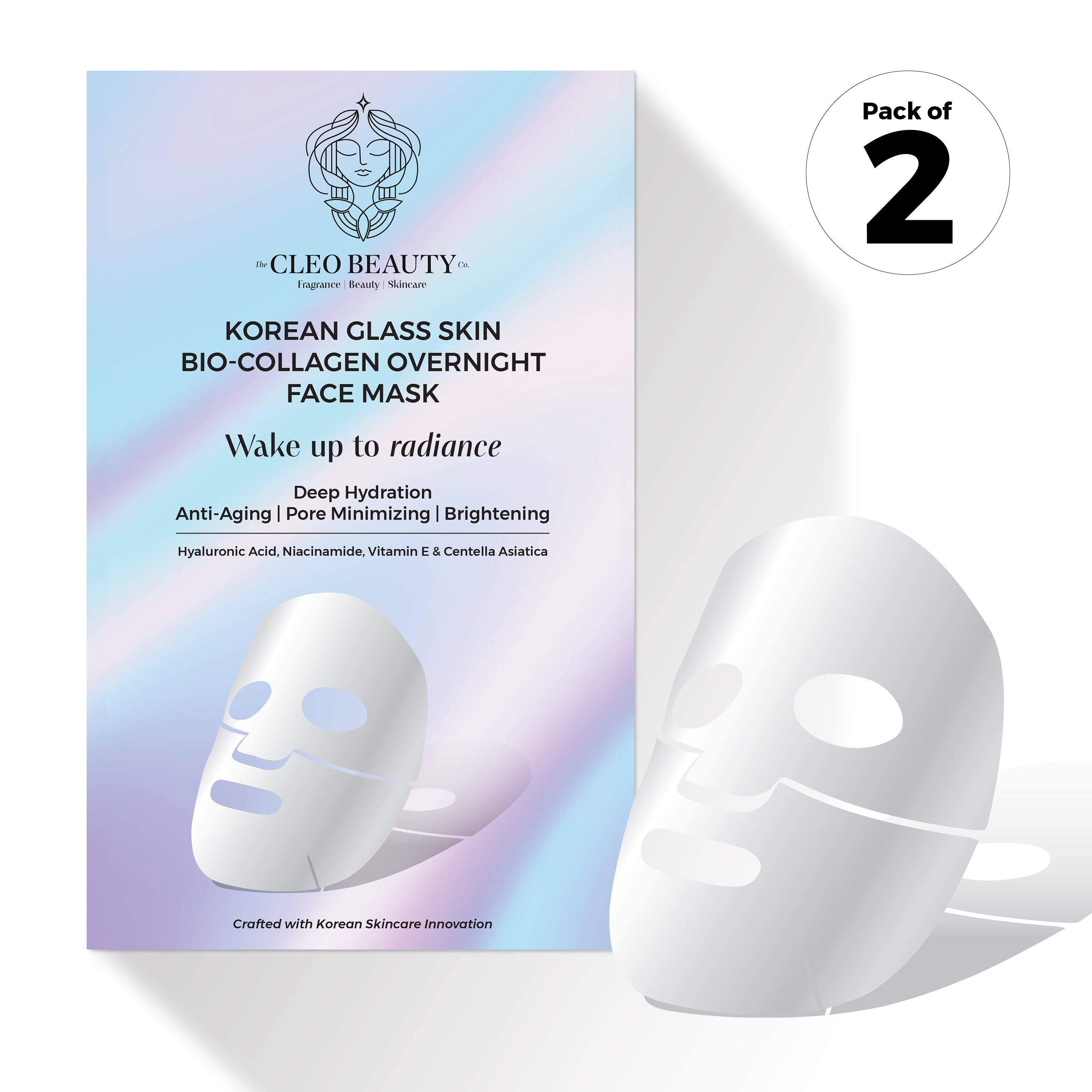 Korean Glass Skin Bio-Collagen Overnight Face Mask Hydrating | Brightening | Repairing