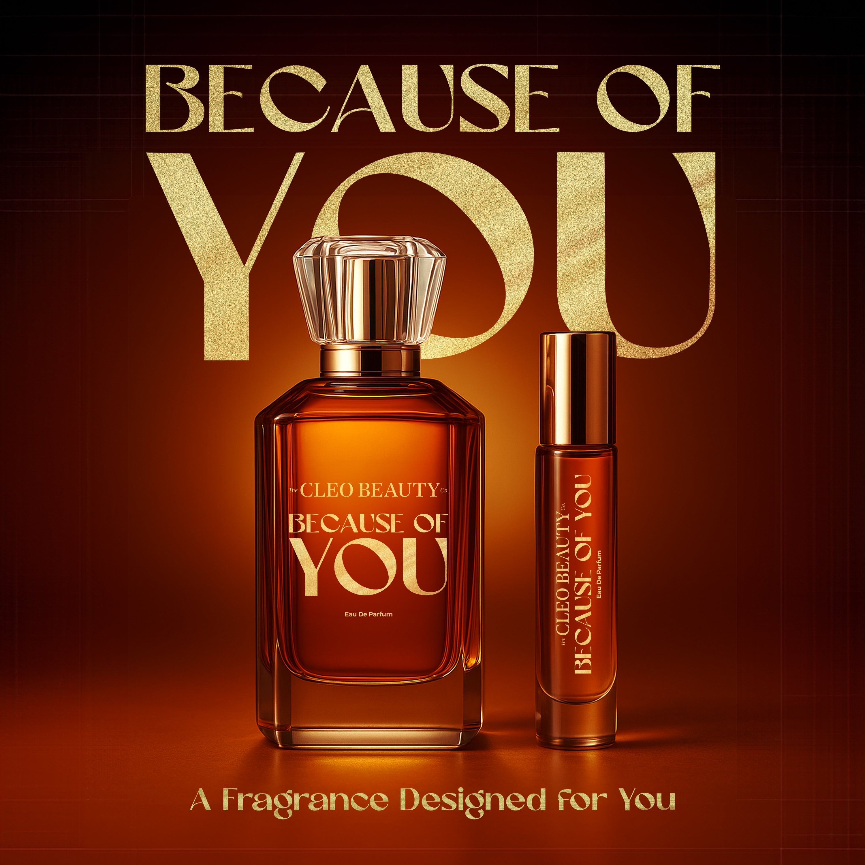 Because of You – Unisex Eau de Parfum (100 ml) + Free 15 ml Travel Perfume | Cleo Beauty