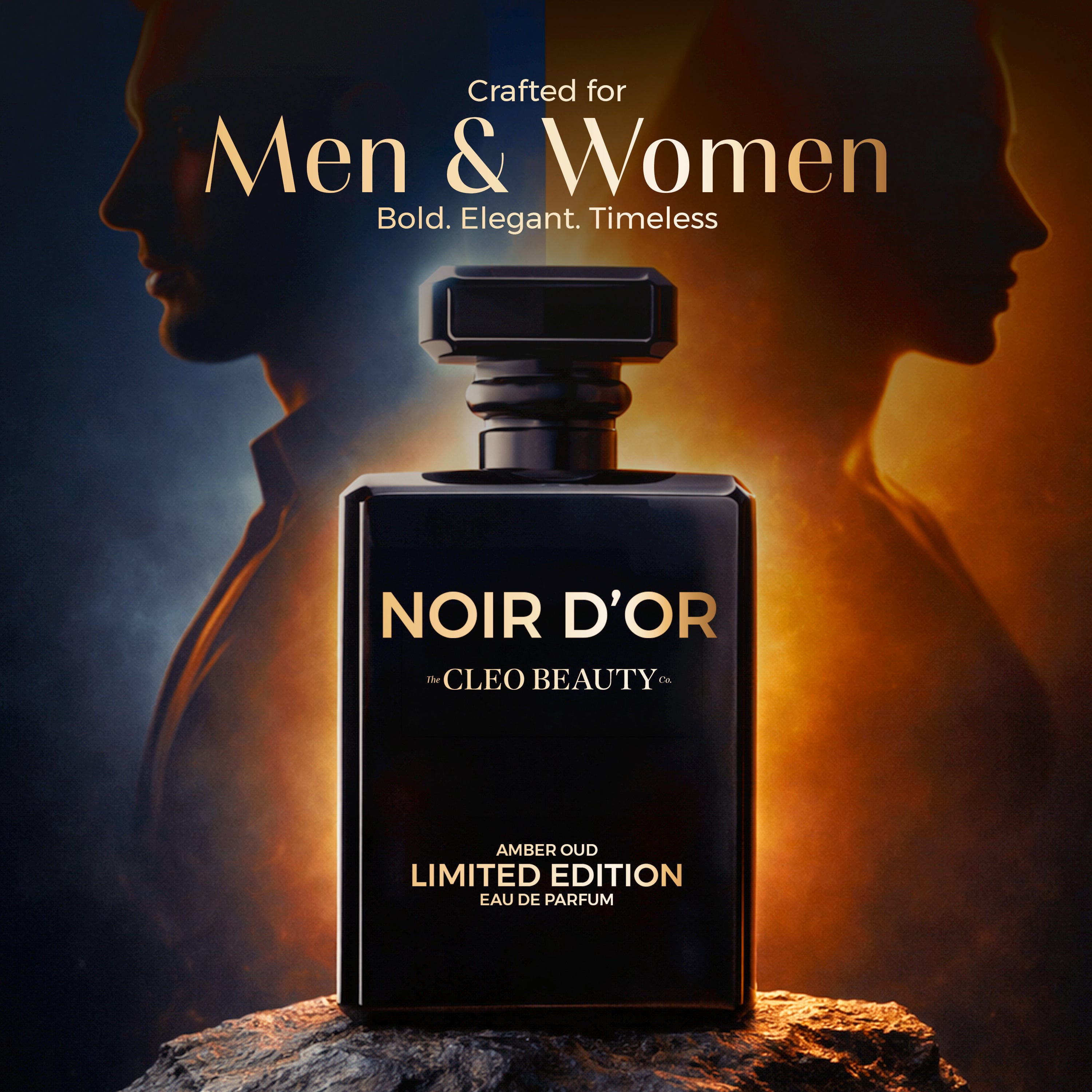 Cleo Beauty Noir D’Or Eau de Parfum – Unisex Luxury Perfume with Oud, Amber & Spices – 50ml